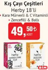 HERBY KIŞ ÇAYI ÇEŞİTLERİ 18'Lİ fiyat ve kampanya bilgisi